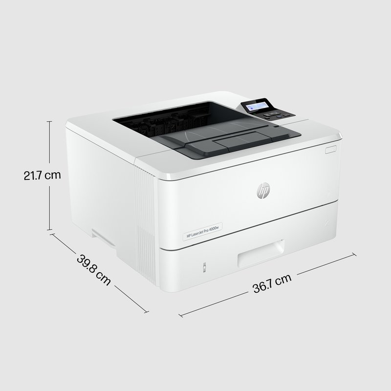 HP LaserJet Pro 4002dw Printer - A4 Mono Laser, Print, Automatic Document Feeder, Auto-Duplex, LAN, WiFi, 40ppm, 750-4000 pages per month (replaces M404dw) thumbnail 6