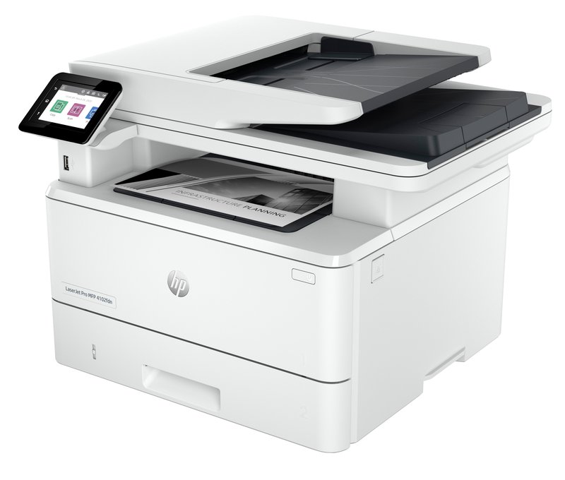HP LaserJet Pro MFP 4102fdn AIO All-in-One Printer - A4 Mono Laser, Print/Copy/Dual-Side Scan/Fax, Automatic Document Feeder, Auto-Duplex, LAN, 40ppm, 750-4000 pages per month (replaces M428fdn) thumbnail 3