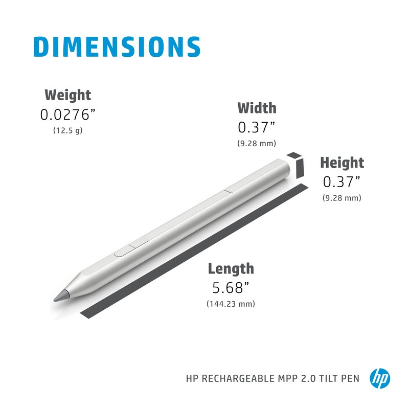 HP Rechargeable MPP 2.0 Tilt Pen (Black) thumbnail 6