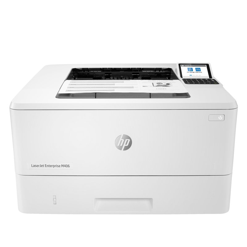 HP LaserJet Enterprise M406dn Printer - A4 Mono Laser, Print, Auto-Duplex, LAN, 38ppm, 900-4800 pages per month - Image 1