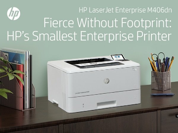 HP LaserJet Enterprise M406dn Printer - A4 Mono Laser, Print, Auto-Duplex, LAN, 38ppm, 900-4800 pages per month thumbnail 6