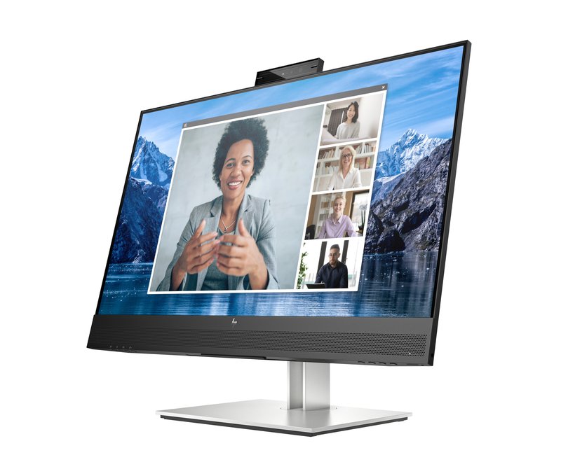 HP E27m G4 QHD Charging Conferencing Monitor - 27" 2560x1440 QHD 300-nit 75Hz AG, IPS, USB-C(65W)/HDMI/DisplayPort Daisy-Chain, 4x USB-A, speakers, 5MP webcam, RJ-45 LAN, height adjustable/tilt/swivel/pivot, 3 years thumbnail 2