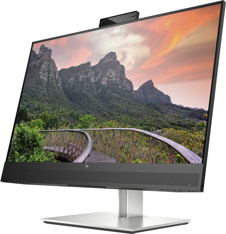 HP E27m G4 QHD Charging Conferencing Monitor - 27" 2560x1440 QHD 300-nit 75Hz AG, IPS, USB-C(65W)/HDMI/DisplayPort Daisy-Chain, 4x USB-A, speakers, 5MP webcam, RJ-45 LAN, height adjustable/tilt/swivel/pivot, 3 years thumbnail 8