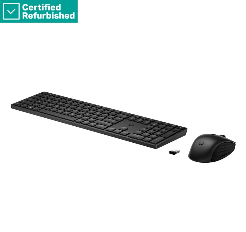 RENEW GOLD HP 655 Wireless Mouse Keyboard Combo, spill resistant - Black - US ENG - Image 1