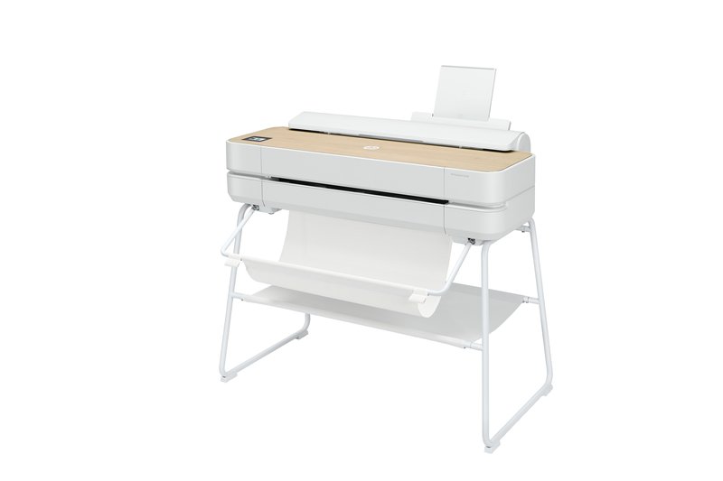 HP DesignJet Studio Printer/Plotter w/High-Tech Wood Design - 24" Roll/A4,A3,A2,A1 Color Ink, Print, Auto Sheet Feeder, Auto Horizontal Cutter, LAN, WiFi, 26 sec/A1 page, 81 A1 prints/hour, with Stand thumbnail 4