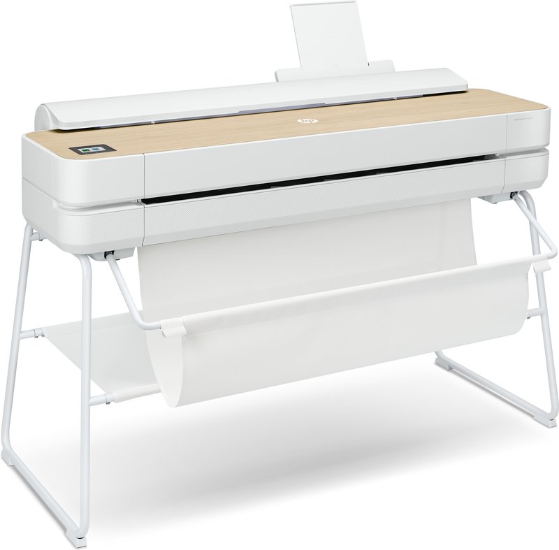 HP DesignJet Studio Printer/Plotter w/High-Tech Wood Design - 36" Roll/A4,A3,A2,A1,A0 Color Ink, Print, Auto Sheet Feeder, Auto Horizontal Cutter, LAN, WiFi, 25 sec/A1 page, 82 A1 prints/hour, with Stand thumbnail 2