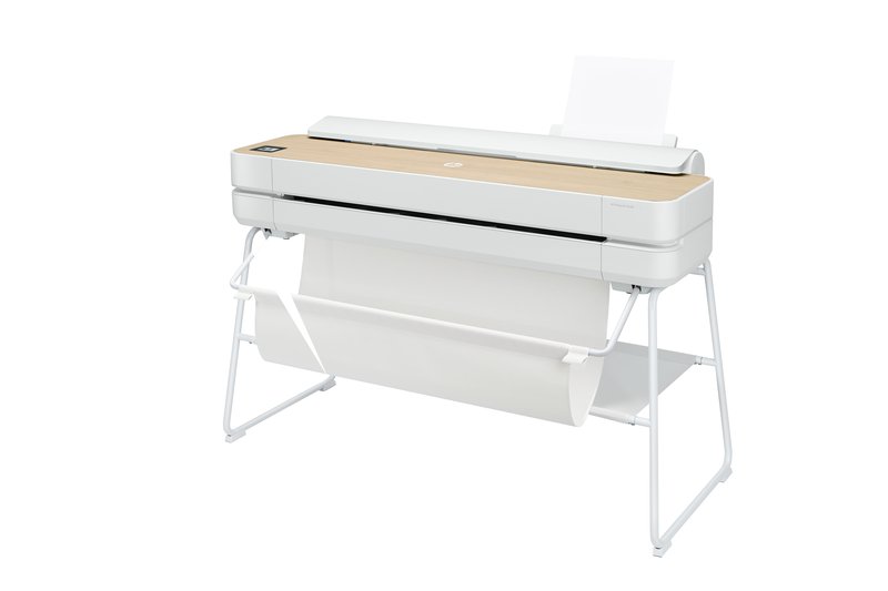 HP DesignJet Studio Printer/Plotter w/High-Tech Wood Design - 36" Roll/A4,A3,A2,A1,A0 Color Ink, Print, Auto Sheet Feeder, Auto Horizontal Cutter, LAN, WiFi, 25 sec/A1 page, 82 A1 prints/hour, with Stand thumbnail 3
