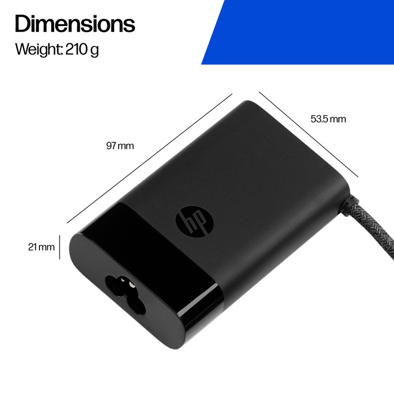 HP 65W USB-C Slim AC Power Adapter Travel Notebook Charger / fits ProBook 440 450 445 455, EliteBook 630 640 650 660 645 655 665 830 840 850 860 835 845 855 865, x360 1040 G6 G7 G8 G9 G10 G11, Dragonfly thumbnail 4