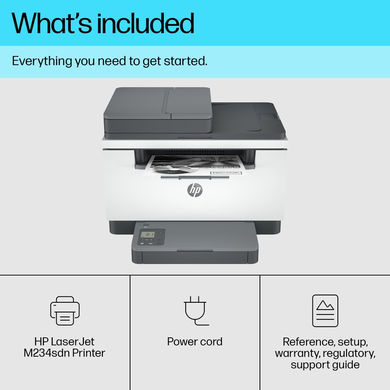 HP LaserJet M234sdn Printer - A4 Mono Laser, Print, Auto-Duplex, LAN, WiFi, 29ppm, 20000 pages per month (replaces M130 series, M234sdne) thumbnail 5