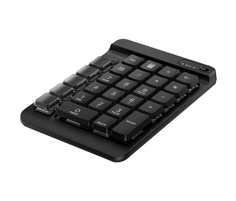 HP 435 Programmable Wireless Bluetooth Keypad w/Swappable Keycaps - Black thumbnail 2