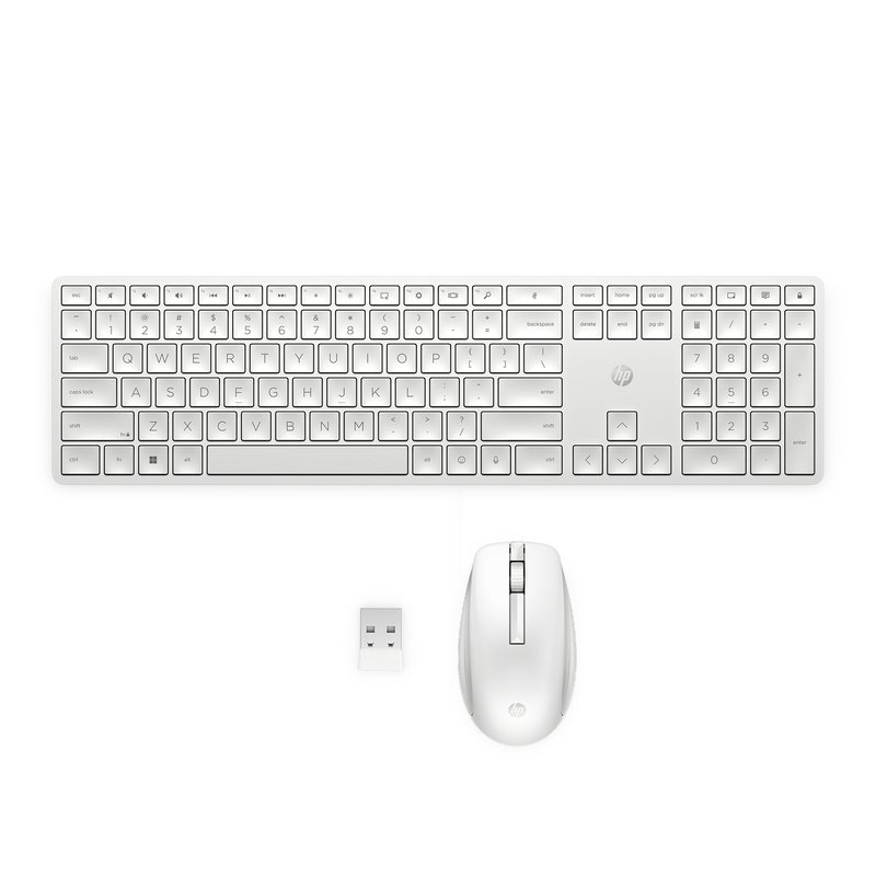 HP 655 Wireless Mouse Keyboard Combo, spill resistant - White – Nordic thumbnail 3