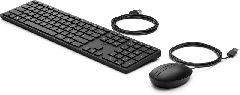 HP 320MK USB Wired Mouse Keyboard Combo, spill resistant – Black - US ENG thumbnail 4