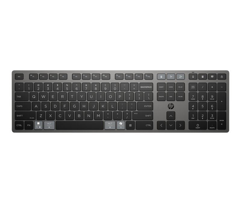 HP 725 Wireless Keyboard - Multi-Device, Dual-Mode, Programmable, Rechargeable - Nightfall Black, spill resistant - ENG - Image 1