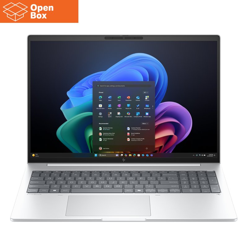 HP EliteBook 8 G1i AI 16 - OPENBOX - Ultra 5-228V, 32GB, 1TB SSD, 16 WUXGA 400-nit AG, 5MP IR cam, WWAN-ready, Smartcard, FPR, US backlit keyboard, Glacier Silver, 77Wh, Win 11 Pro, 3 years - Image 1
