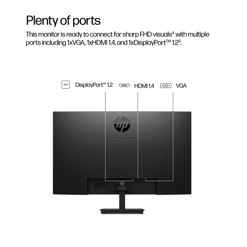 HP 327pf Series 3 Pro FHD Monitor – 27” 1920x1080 FHD 250-nit 100Hz AG, IPS, HDMI/VGA/DisplayPort, tilt, 3 years (replaces P27 G5) thumbnail 5