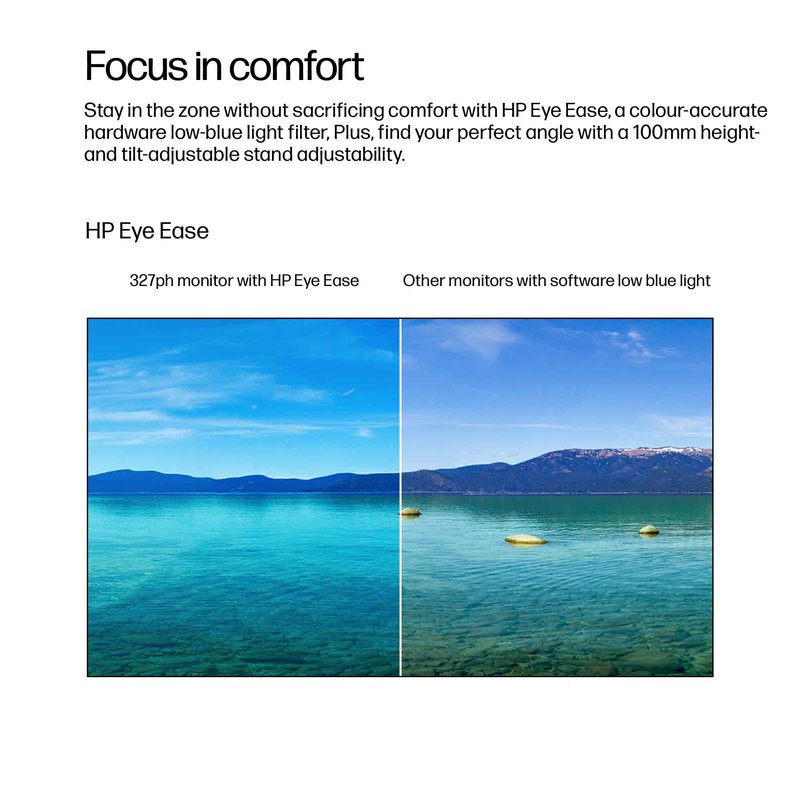 HP 327ph Series 3 Pro FHD Monitor - 27" 1920x1080 FHD 250-nit 100Hz AG, IPS, HDMI/VGA/DisplayPort, speakers, height adjustable/tilt, 3 years (replaces P27h G5) thumbnail 9