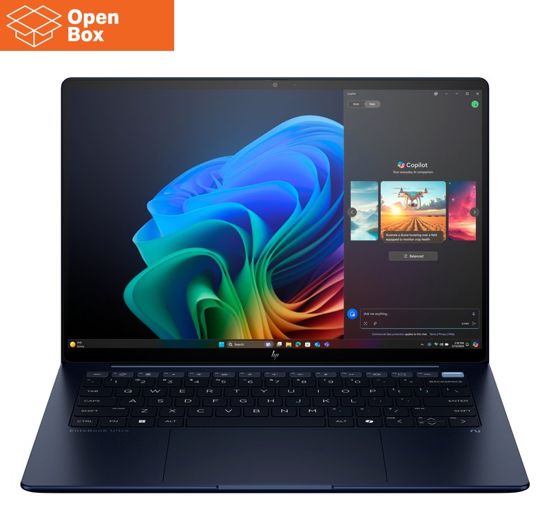 HP EliteBook Ultra G1i AI 14 - OPENBOX - Ultra AI 7 258V, 32GB, 1TB SSD, 14 2.8K OLED 400-nit 120Hz Touch BrightView, US backlit keyboard, Atmospheric Blue, 64Wh, Win 11 Pro, 3 years thumbnail 2