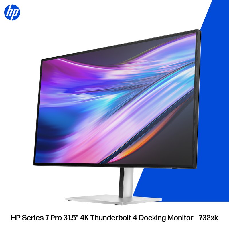 HP 732xk Series 7 Pro 4K TB4 4 Docking Monitor - 31.5" 3840x2160 UHD 450-nit 120Hz AG, IPS Black NeoLED HDR 600, USB-C(140W/15W)/HDMI/DisplayPort & TB4 Daisy-Chain, 5x USB-A, RJ-45 LAN, height adjustable/tilt/swivel/pivot, 3 years thumbnail 7