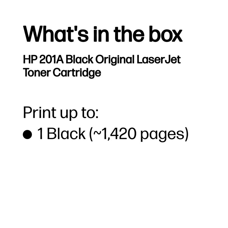 HP 201A Black Laser Toner Cartridge, 1500 pages, for HP Color LaserJet 277, Pro M252 thumbnail 3