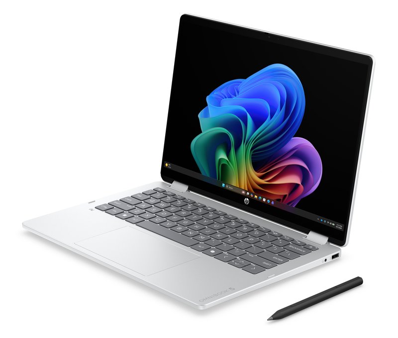 HP OmniBook 5 Flip NG AI 14-km0001nnx - Ultra 7 355, 32GB LPDDR5X 7467 on-board, 512GB , Touch/14.0 2K (1920x1200) OLED, Glacier Silver DF+ AI logo - 5MP IR TNR, Not Included 65W AC Adapter, Win 11 Home, 1 years thumbnail 4
