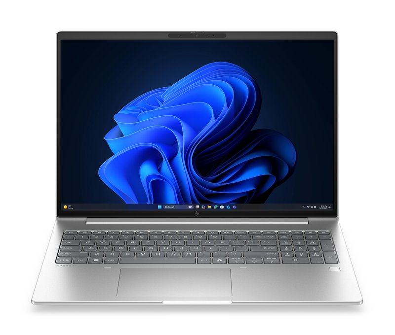 HP EliteBook 6 G2a 16 - Ryzen 5 230, 16GB, 512GB SSD, 16 WUXGA 300-nit AG, 5MP IR cam, NO WWAN-readyness, Smartcard, FPR, US backlit keyboard, 68Wh, Pike Silver, Win 11 Pro, 3 years - Image 1