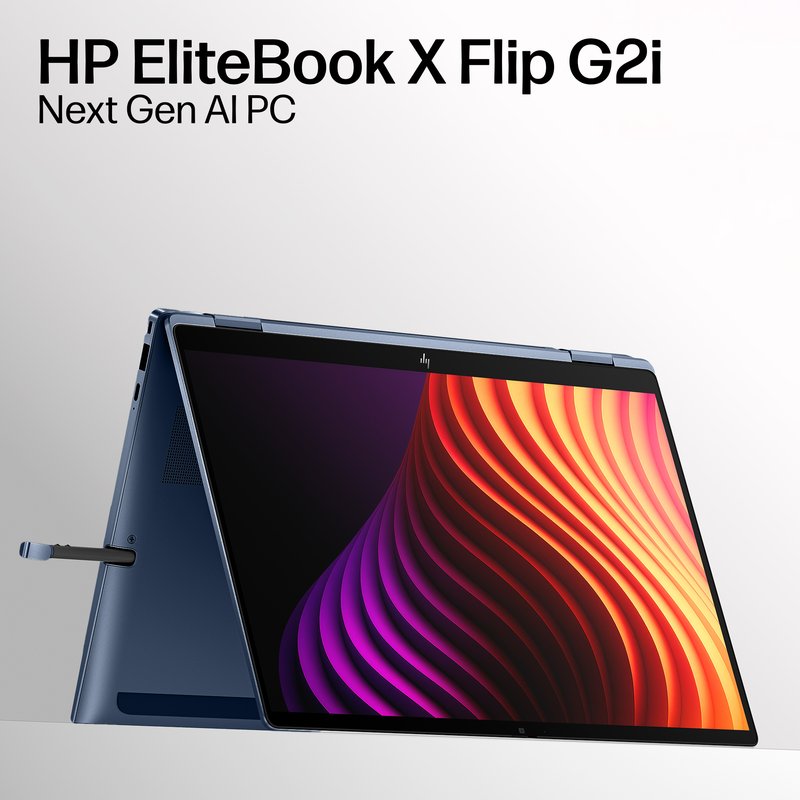 HP EliteBook X Flip G2i 14 - Ultra 5-325, 32GB, 512GB SSD, 14 WUXGA 400-nit Touch AG, 5MP IR cam, 4G/5G Modem, Nordic backlit keyboard, 56Wh, Atmospheric Blue, Win 11 Pro, 3 years thumbnail 4