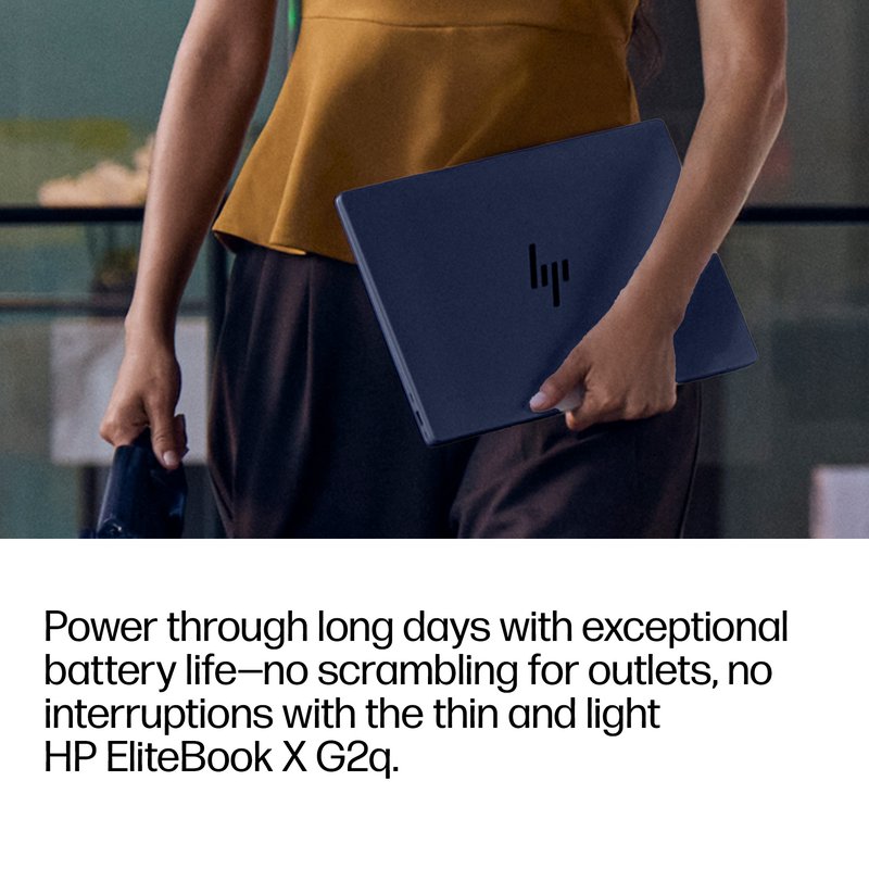 HP EliteBook X G2q 14 - Snapdragon X2 Plus X2P-42-100, 32GB, 512GB SSD, 14 WUXGA 500-nit Touch AG, 5MP IR cam, 4G/5G Modem, Nordic backlit keyboard, 56Wh, Atmospheric Blue, Win 11 Pro, 3 years thumbnail 9
