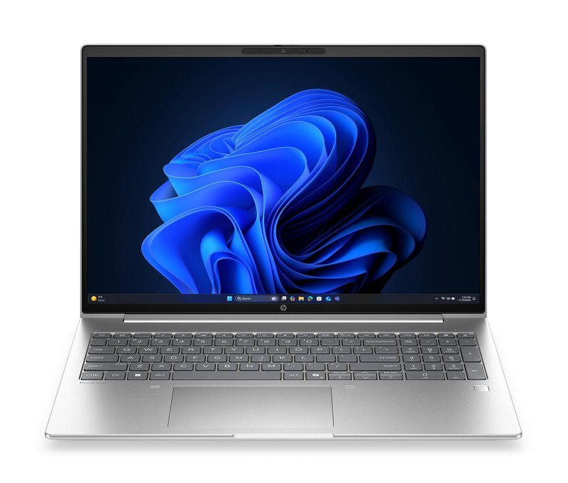 HP ProBook 4 G2a 16 - Ryzen 5 230, 16GB, 512GB SSD, 16 WUXGA 300-nit AG, 1080p non-IR cam, NO WWAN-readyness, FPR, US backlit keyboard, 56Wh, Pike Silver, Win 11 Pro, 1 years - Image 1