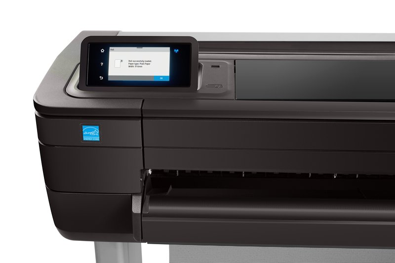 HP DesignJet T730 Printer/Plotter - 36" Roll/A4,A3,A2,A1,A0 Color Ink, Print, Sheet Feeder, Auto Horizontal Cutter, LAN, WiFi, 25 sec/A1 page, 82 A1 prints/hour, with Stand - Image 1