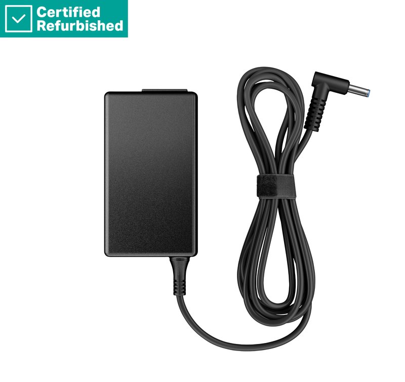 RENEW GOLD HP 65W Smart AC Power Adapter Notebook Charger 4.5mm barrel tip w/ 7.4mm dongle / fits HP 200-series, ProBook 400/600-series, EliteBook 700/800-series - Image 1