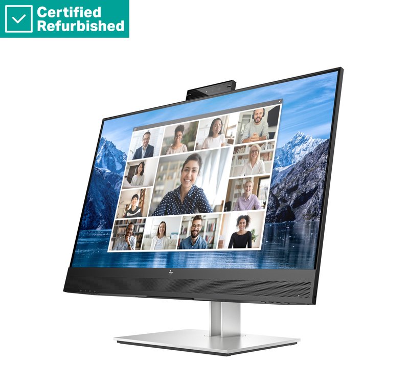 RENEW SILVER HP E27m G4 QHD Charging Conferencing Monitor - 27" 2560x1440 QHD 300-nit 75Hz AG, IPS, USB-C(65W)/HDMI/DisplayPort Daisy-Chain, 4x USB-A, speakers, 5MP webcam, RJ-45 LAN, height adjustable/tilt/swivel/pivot, 1 years thumbnail 6