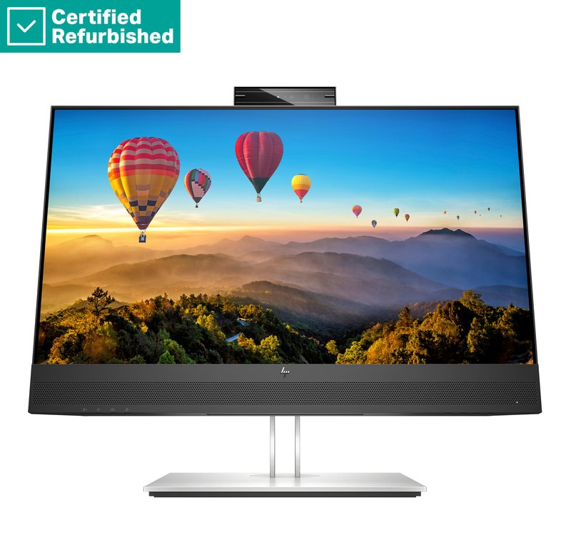 RENEW SILVER HP E24m G4 FHD Conferencing Monitor - 23.8" 1920x1080 FHD 300-nit 75Hz AG, IPS, USB-C(65W)/HDMI/DisplayPort Daisy-Chain, 4x USB-A, speakers, 5MP webcam, RJ-45 LAN, height adjustable/tilt/swivel/pivot, 1 years - Image 1