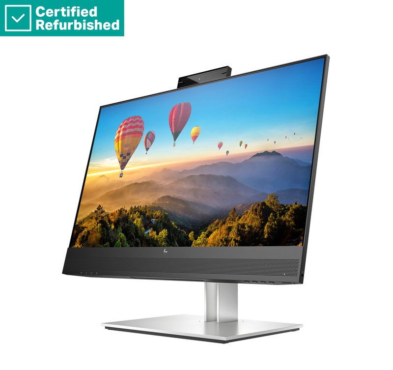 RENEW SILVER HP E24m G4 FHD Conferencing Monitor - 23.8" 1920x1080 FHD 300-nit 75Hz AG, IPS, USB-C(65W)/HDMI/DisplayPort Daisy-Chain, 4x USB-A, speakers, 5MP webcam, RJ-45 LAN, height adjustable/tilt/swivel/pivot, 1 years thumbnail 3