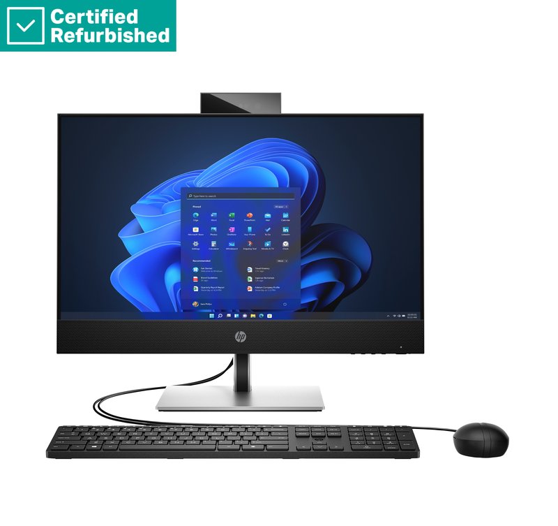 RENEW SILVER HP Pro 440 G9 AIO All-In-One - i7-12700T, 8GB, 512GB SSD, 23.8 FHD Touch AG, Height Adjustable, USB Mouse, DOS, 1 years - Image 1