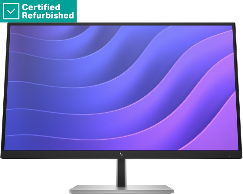 RENEW SILVER HP E27q G5 QHD Monitor - 27" 2560x1440 QHD 350-nit 75Hz AG, IPS, HDMI/DisplayPort, 4x USB-A, height adjustable/tilt/swivel/pivot, 1 years - Image 1