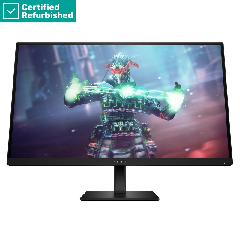 RENEW SILVER OMEN by HP 27k UHD Gaming Monitor - 27" 3840x2160 UHD 400-nit 144 Hz AG, IPS, USB-C/2x HDMI/DisplayPort, 2x USB-A, speakers, height adjustable/tilt/pivot, 1 years - Image 1