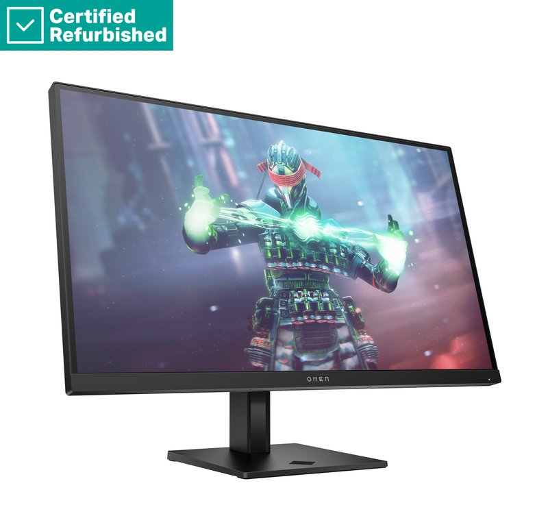 RENEW SILVER OMEN by HP 27k UHD Gaming Monitor - 27" 3840x2160 UHD 400-nit 144 Hz AG, IPS, USB-C/2x HDMI/DisplayPort, 2x USB-A, speakers, height adjustable/tilt/pivot, 1 years thumbnail 2