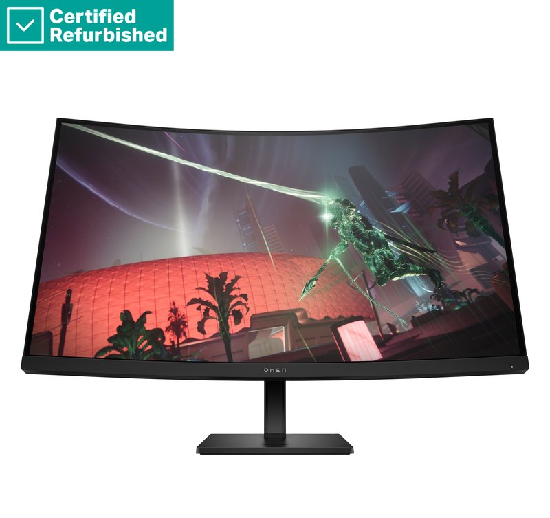RENEW GOLD OMEN by HP 32c Curved Gaming Monitor - 31.5" 2560x1440 QHD 400-nit 165Hz AG, Curved, VA HDR 400, 2x HDMI/DisplayPort, height adjustable/tilt, 1 years - Image 1