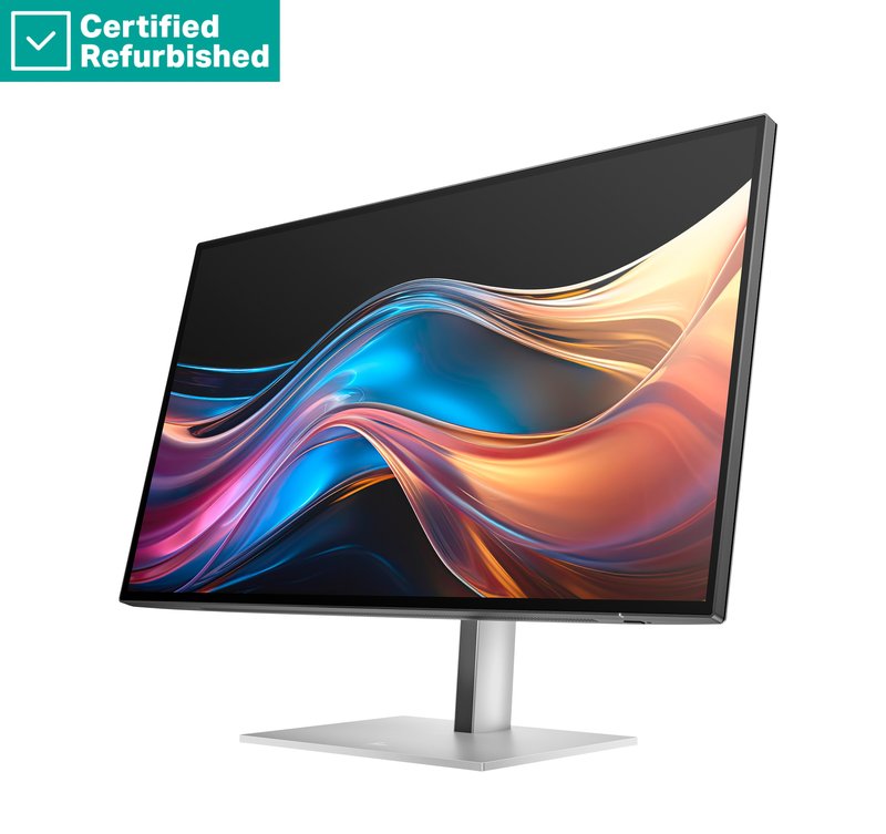 RENEW SILVER HP 727pq Series 7 Pro QHD Monitor - 27" 2560x1440 QHD 400-nit 120Hz AG, IPS Black HDR 400, USB-C(15W)/HDMI/DisplayPort/DisplayPort-out, 3x USB-A, No, height adjustable/tilt/swivel/pivot, 1 years (replaces Z27q G3) thumbnail 3