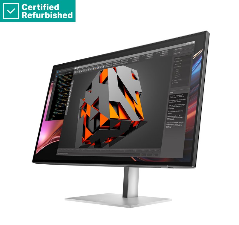 RENEW SILVER HP 727pu Series 7 Pro QHD TB4 Charging Monitor - 27" 2560x1440 QHD 400-nit 120Hz AG, IPS Black HDR 400, USB-C(100W/15W)/HDMI/DisplayPort Daisy-Chain, 5x USB-A, RJ-45 LAN, height adjustable/tilt/swivel/pivot, 1 years thumbnail 3
