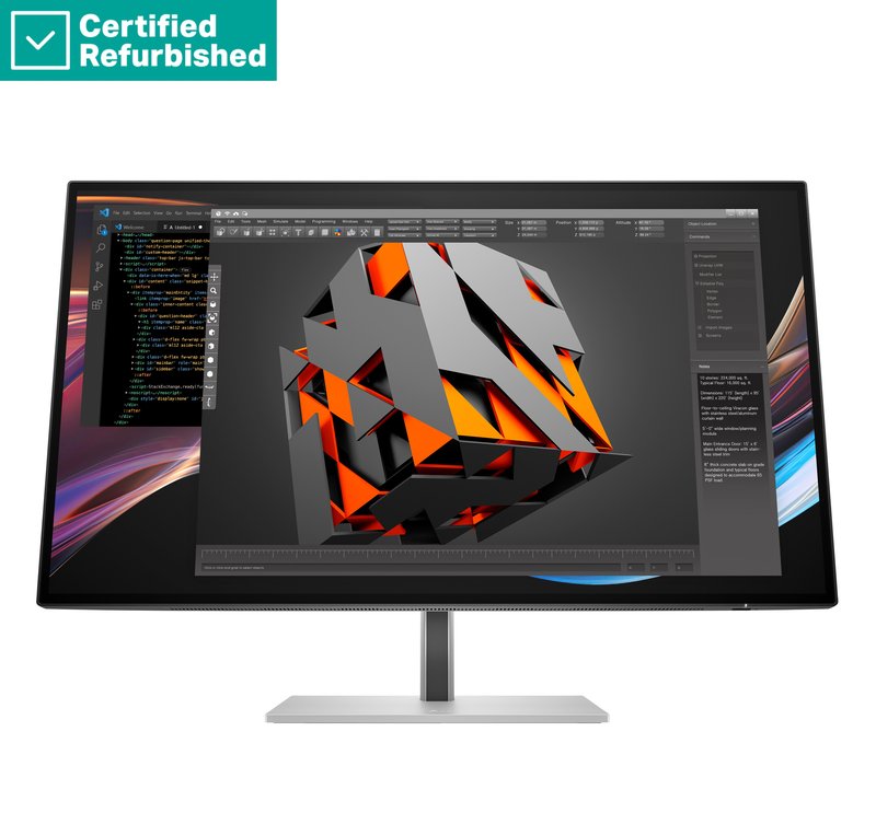RENEW SILVER HP 727pk Series 7 Pro 4K Charging Monitor - 27" 3840x2160 UHD 400-nit 60Hz AG, IPS Black HDR 400, USB-C(100W)/USB-C(15W)/HDMI/DisplayPort Daisy-Chain, 5x USB-A, RJ-45 LAN, height adjustable/tilt/swivel/pivot, 1 years - Image 1