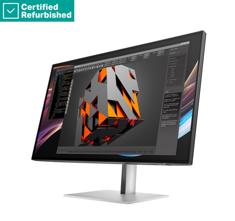 RENEW SILVER HP 727pk Series 7 Pro 4K Charging Monitor - 27" 3840x2160 UHD 400-nit 60Hz AG, IPS Black HDR 400, USB-C(100W)/USB-C(15W)/HDMI/DisplayPort Daisy-Chain, 5x USB-A, RJ-45 LAN, height adjustable/tilt/swivel/pivot, 1 years thumbnail 3