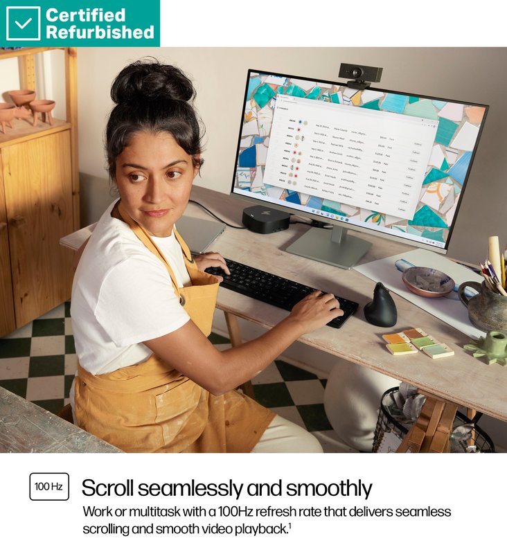 RENEW SILVER HP 524sh Series 5 FHD Monitor - 23.8" 1920x1080 FHD 300-nit 100Hz AG, IPS, HDMI/VGA, height adjustable/tilt, 1 years thumbnail 8