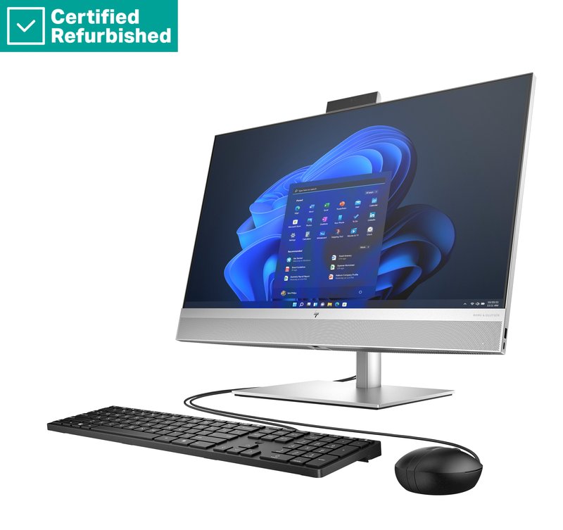 RENEW SILVER HP Elite 870 G9 AIO All-In-One 27 - i7-14700, 16GB, 512GB SSD, 27 FHD Non-Touch AG, FPR, Height Adjustable, USB Mouse, Win 11 Pro, 1 years thumbnail 6