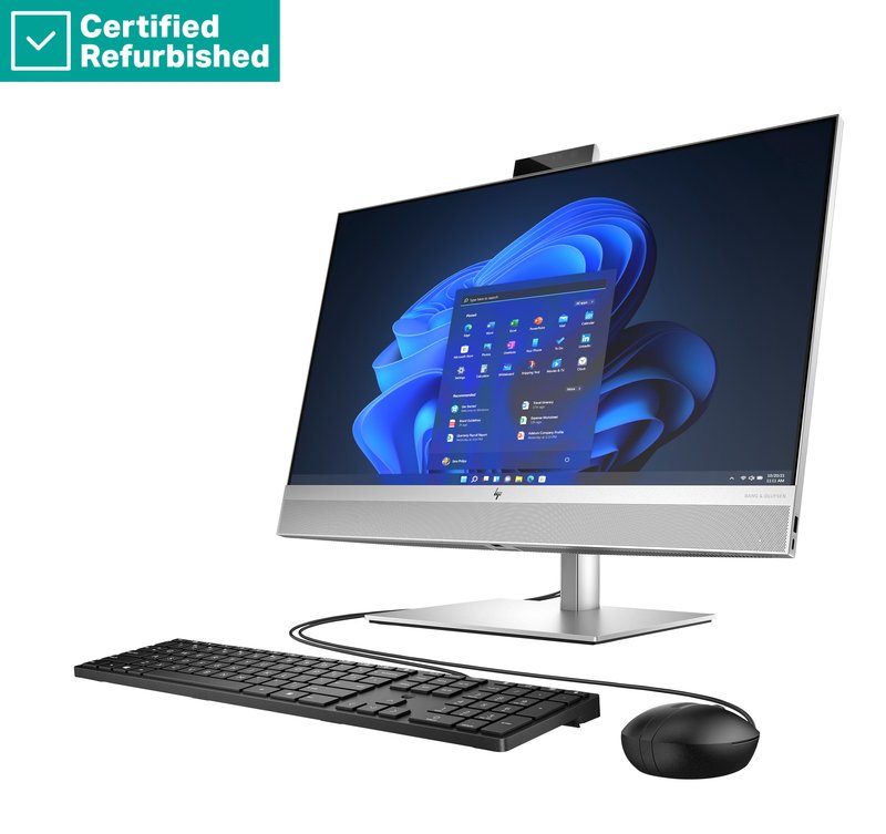 RENEW SILVER HP Elite 870 G9 AIO All-In-One 27 - i7-14700, 32GB, 1TB SSD, 27 FHD Non-Touch AG, FPR, Height Adjustable, USB Mouse, Win 11 Pro, 1 years thumbnail 2