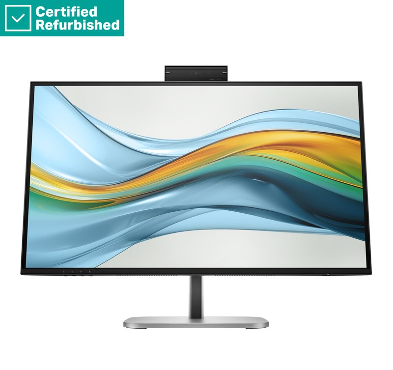 RENEW SILVER HP 527pm Series 5 Pro QHD Charging Monitor - 27" 2560x1440 QHD 350-nit 100Hz AG, IPS, USB-C(100W)/USB-C(15W)/HDMI/DP Daisy-chain, 3x USB-A, speakers, 5MP webcam, RJ-45 LAN, height adjustable/tilt/swivel/pivot, 1 years - Image 1