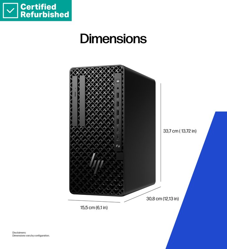 RENEW SILVER HP Z1 G1i Workstation Tower - Ultra 7-265, 16GB, 512GB SSD, USB Mouse, Win 11 Pro, 1 years thumbnail 5