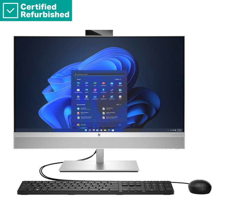 RENEW SILVER HP Elite 870 G9 AIO All-In-One 27 - i7-14700, 16GB, 512GB SSD, 27 QHD Non-Touch AG, FPR, Height Adjustable, Win 11 Pro, 1 years - Image 1