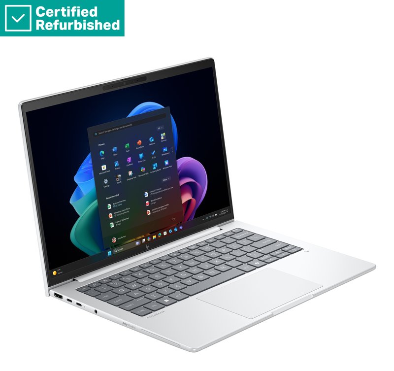 RENEW GOLD HP EliteBook 8 G1a AI 14 - Ryzen AI 5 340, 16GB, 512GB SSD, 14 WUXGA 300-nit AG, 5MP IR cam, WWAN-ready, Smartcard, FPR, Nordic backlit keyboard, 62Wh, Win 11 Pro, 1 years thumbnail 2