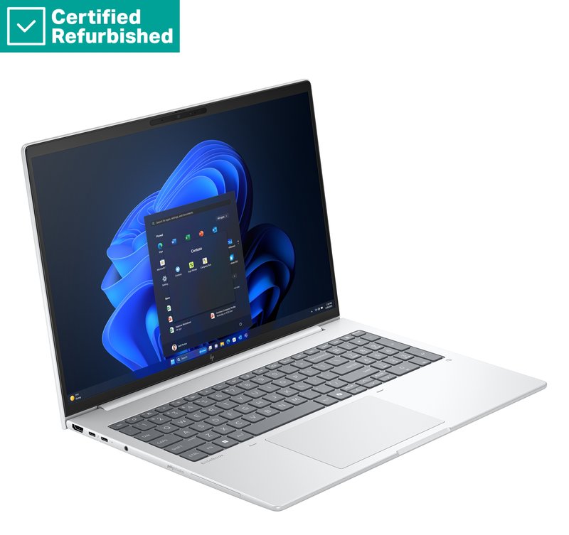 RENEW SILVER HP EliteBook 8 G1i AI 16 - Ultra 7-258V, 32GB, 1TB SSD, 16 WUXGA AG, 5MP IR cam, FPR, US backlit keyboard, Glacier Silver, 77Wh, Win 11 Pro, 1 years thumbnail 2